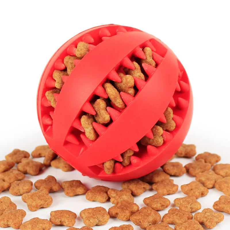 Pet Dog Toy Interactive Rubber Balls for Small Large Dogs Puppy Cat Chewing Toys Pet Tooth Cleaning Indestructible Dog Food Ball