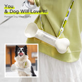 Cat Dog Water Bottle Feeder Bowl 2 in 1 Leak Proof Portable Fashion Pet Drinking Tool Outdoor Travel with Poop Bag