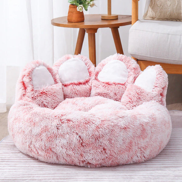 Dog Bed Cat Pet Sofa Cute Bear Paw Shape Comfortable Cozy Pet Sleeping Beds for Small Medium Large Soft Fluffy Cushion Dog Bed